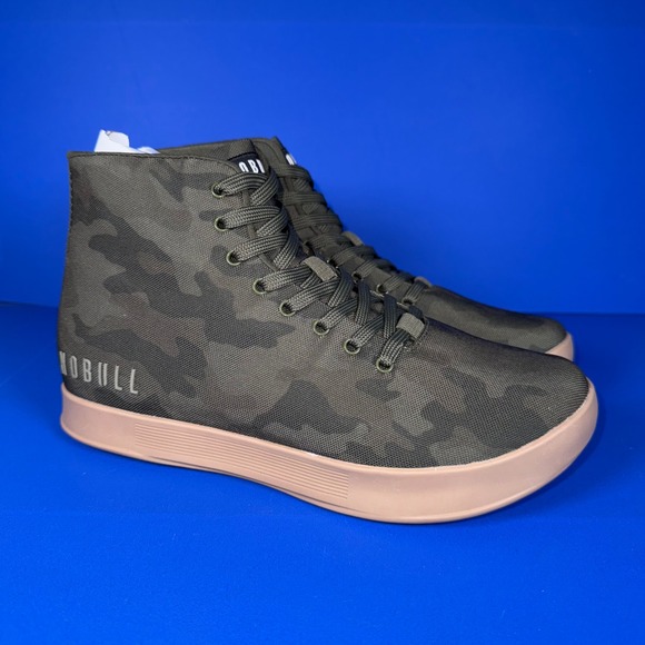 NOBULL Canvas Trainer High Top‎ Camo Gum Sole Men's 8.5 Athletic Training Shoes